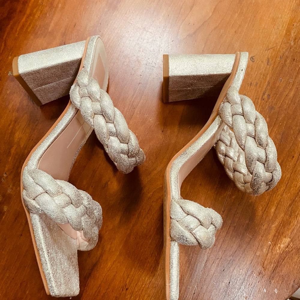 DOLCE VITA NWOT Gold Paily Braided Heeled Sandal // 7.5 Never worn